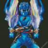 Blue Power Ranger With Swords Diamond Painting