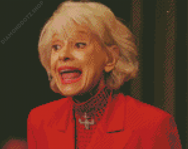 Carol Channing In Red Diamond Painting