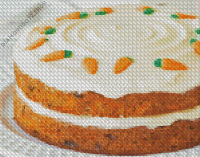 Carrot Cake With Cheese Cream Diamond Painting