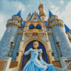 Cinderella In Magic Kingdom Park Diamond Painting