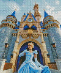 Cinderella In Magic Kingdom Park Diamond Painting