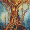 Fantasy Tree Of Life Woman Diamond Painting