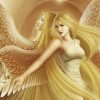 Golden Angel And Bird Diamond Painting