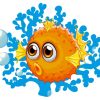 Puffer Fish Cartoon Diamond Painting