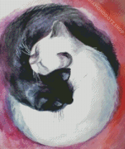 Yin Yang Cats Diamond Painting