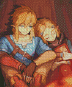 Zelda And Link Diamond Painting