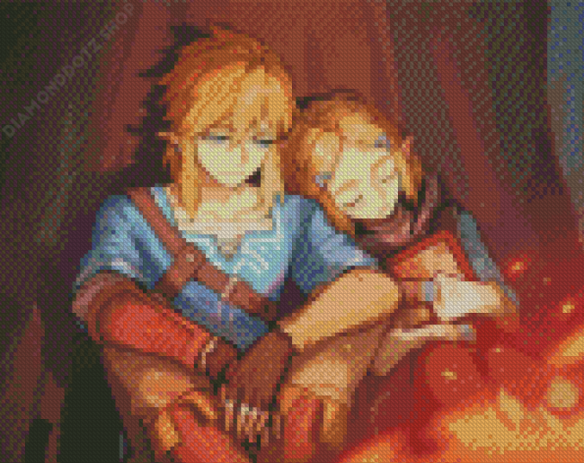 Zelda And Link Diamond Painting