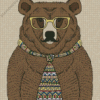 Bear With Tie Diamond Painting