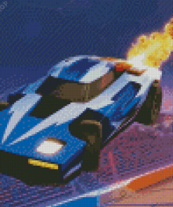 Blue Car Rocket League Diamond Painting