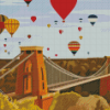 Clifton Bridge And Ballons Art Diamond Painting