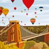 Clifton Bridge And Ballons Art Diamond Painting