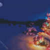 Colorful Christmas Tree At Night Diamond Painting