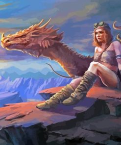 Dragon Rider Girl Diamond Painting