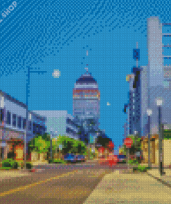Fresno City Streets At Night Diamond Painting