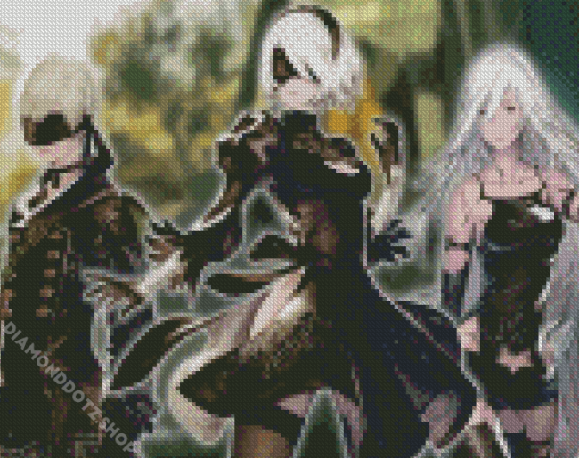 Nier Automata Characters Diamond Painting