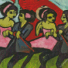 Panama Dancers Ernst Ludwig Art Diamond Painting