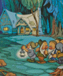 Snow White And Seven Dwarfs Diamond Painting