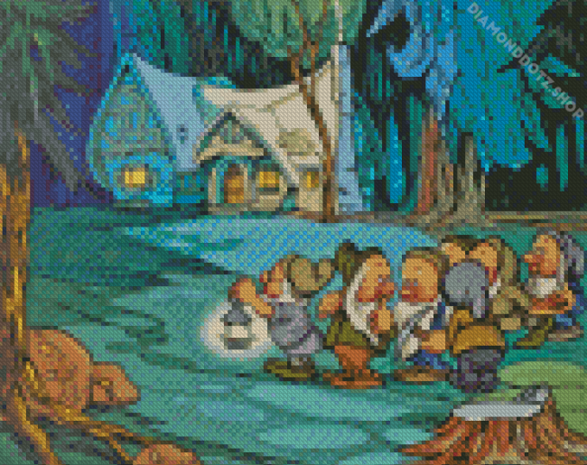 Snow White And Seven Dwarfs Diamond Painting