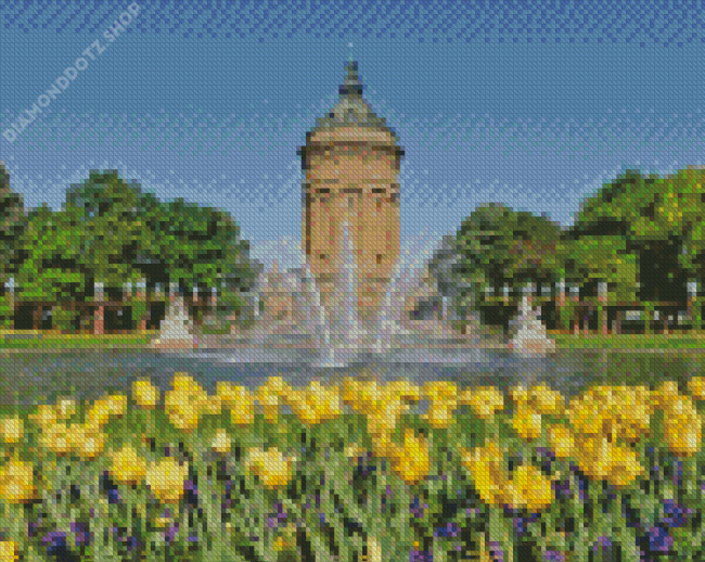 The Water Tower Mannheim Diamond Painting