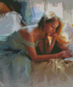 Woman Reading Book Vicente Romero Diamond Painting