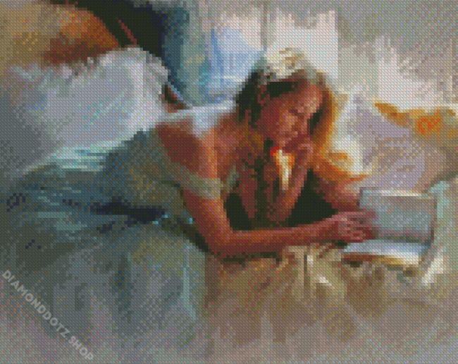 Woman Reading Book Vicente Romero Diamond Painting