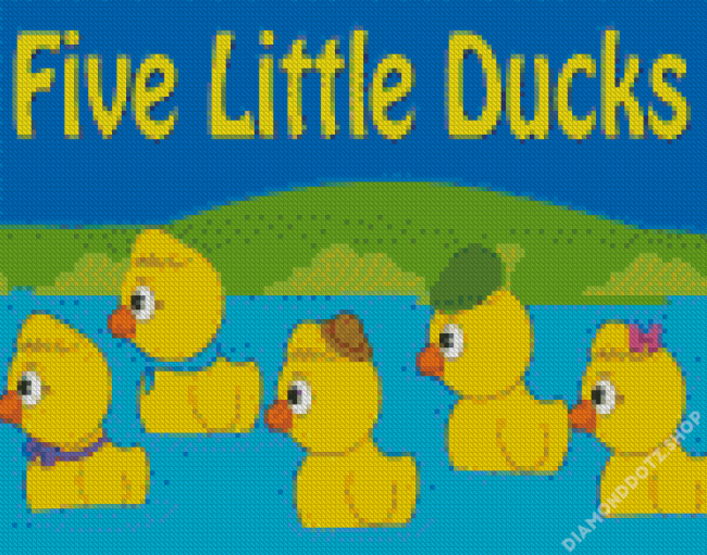 5 Little Ducklings Diamond Painting