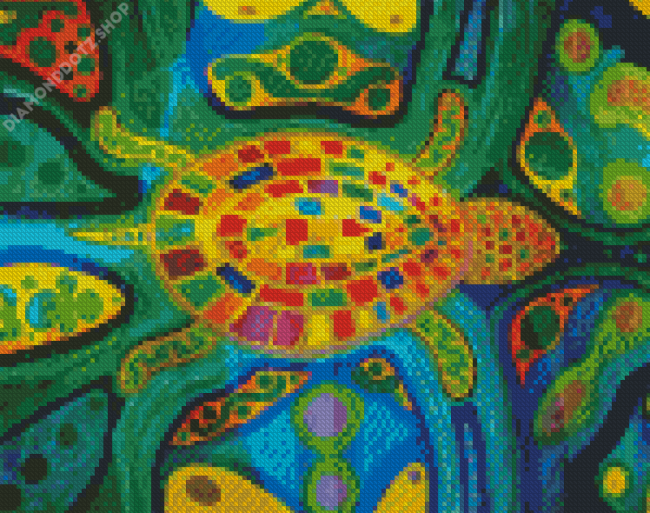 Abstract Turtle Art Diamond Painting