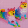 Adorable Rainbow Dog Diamond Painting