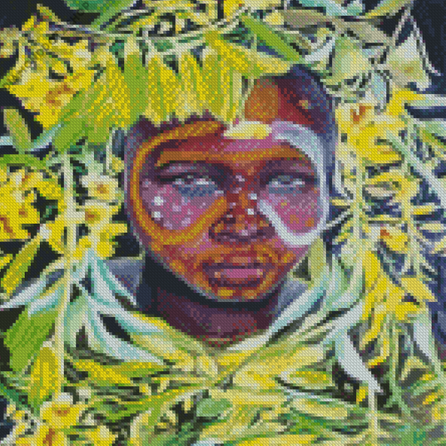 African Tribal Boy Diamond Painting