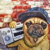 Cool Pug Dog Diamond Painting