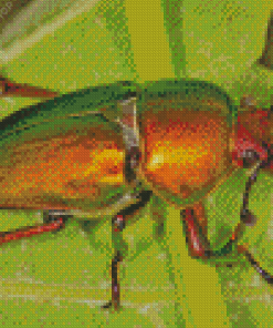 Golden Beetle Bug Diamond Painting