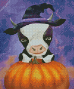 Halloween Cow Diamond Painting