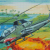 Huey Helicopters War Diamond Painting