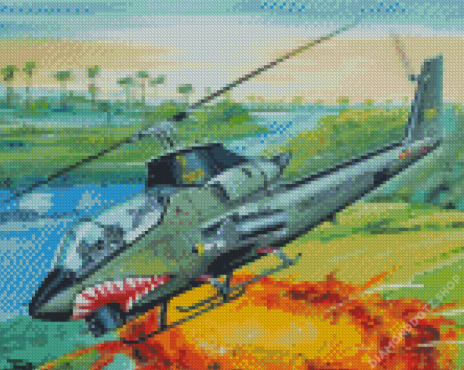 Huey Helicopters War Diamond Painting
