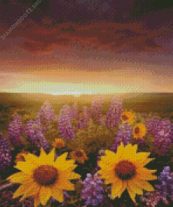 Lavender And Sunflower Diamond Painting