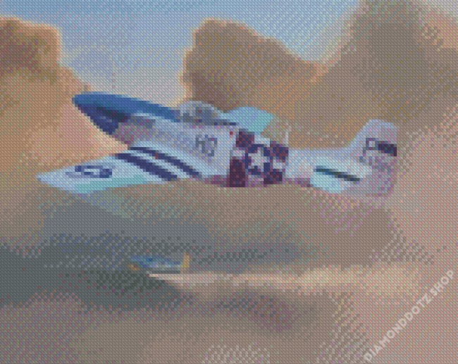 P51 Mustang Plane Diamond Painting