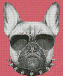 Dog With Glasses Diamond Painting