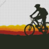 Mountainbiker Silhouette Diamond Painting