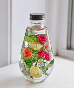 Flowers Inside Bottle Diamond Painting