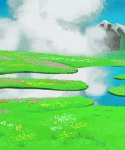 Ghibli Landscape Diamond Painting
