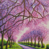 Jacaranda Path Diamond Painting