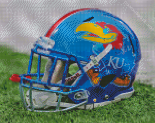 Kansas Jayhawks Helmet Diamond Painting