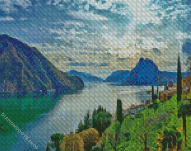 Lugano Lake Diamond Painting