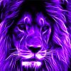 Neon Purple Lion Diamond Painting