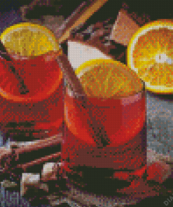 Old Fashioned Cocktail Diamond Painting