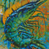 Blue Yellow Shrimp Diamond Painting