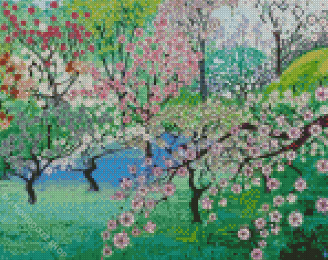 Cherry Orchard Diamond Painting