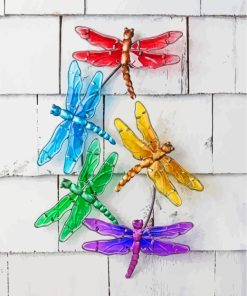 Colorful Dragonflies Diamond Painting