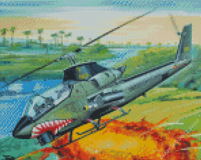 Huey Helicopters Diamond Painting