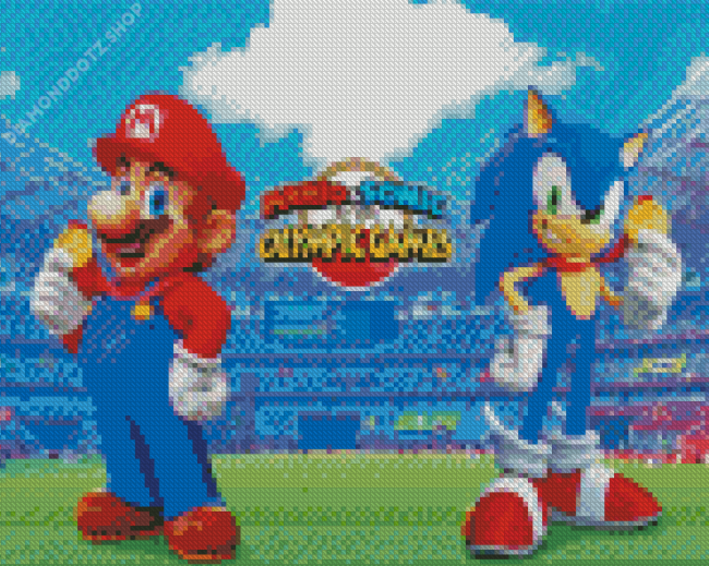 Mario And Sonic Diamond Painting